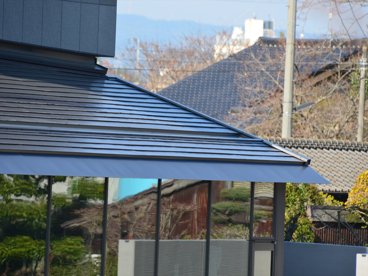 新中津市歴史民俗資料館新築工事屋根外壁工事施工写真屋根・外装・防水・外壁ALシールドシステム大分一原産業